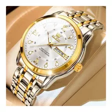 Relógio Masculino Olevs Luxury Diamonds Blue Quartz Luminous