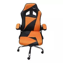 Silla Gamer Naceb Na-0903 Air Striker Negro Naranja Vinipiel