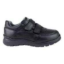 Zapato Escolar Chabelo Niño Velcro C24-a Piel Negro 