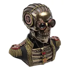 Steampunk Mechanical Skull With Gear Brain Band Busto Unifor