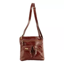 Bolsa Transversal Artesanal Classica Couro Legitimo Feminino Acambamento Dos Ferragens Ouro Cor Marrom Cor Da Correia De Ombro Preto Desenho Do Tecido Liso