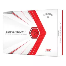 Pelotas Bolas De Golf Callaway 2021 Supersoft Rojo