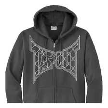 Campera/canguro Tapout Caged Zipup Gris-talle Xxl