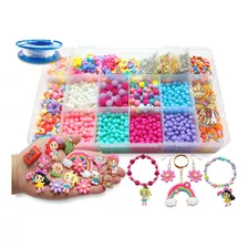  Kit Maleta Pote Para Fazer Colar E Pulseira Infantil Pr