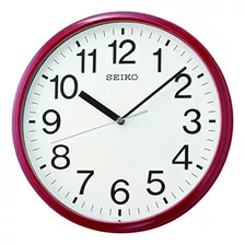 Seiko Reloj De Pared Comercial De 12 Pulgadas, Rojo