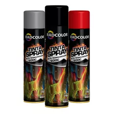 Tinta Spray Alta Temperatura Cx 4 Un Uso Geral E Automotivo