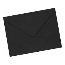 Sobre Negro Pack 10u Invitaciones Cartas 90gr Mate Opaco