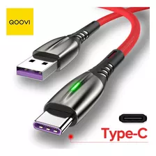 Cable Usb A - Usb C Qoovi Súper Carga 5 A 480 Mbps 2mts 