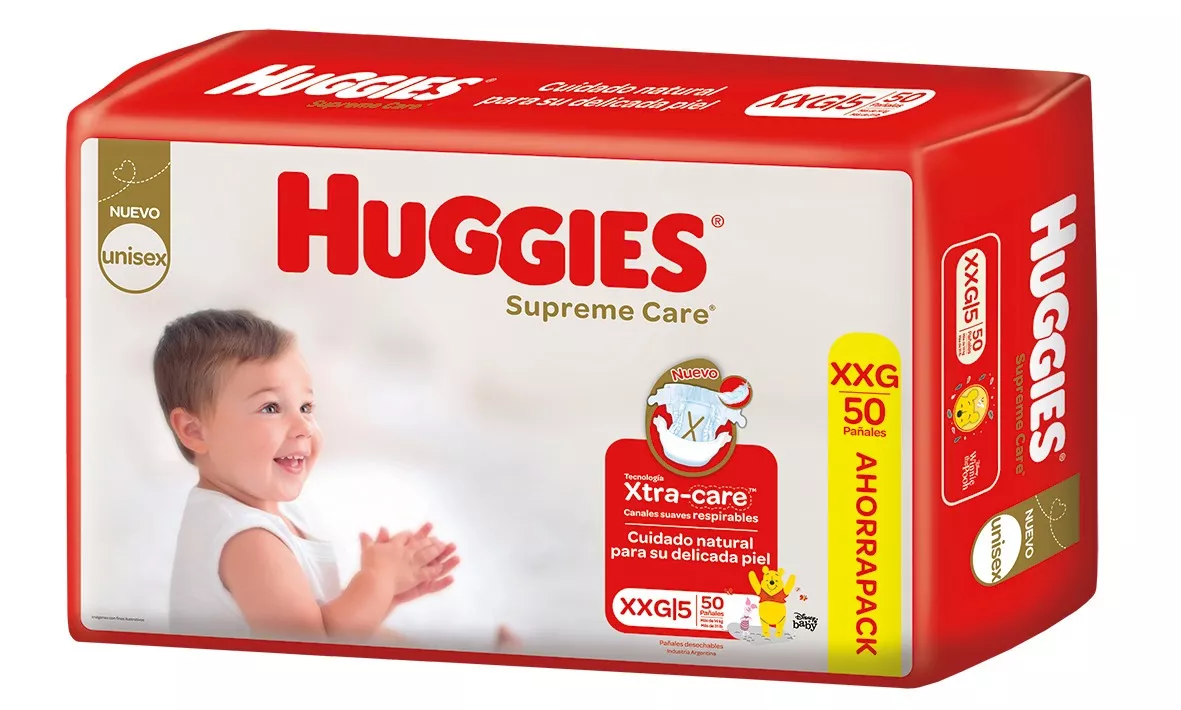 Pañales Huggies Supreme Care  Xxg 50 u