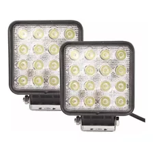 Par Farol Milha Led 48w 12v/24v Caminhão Carro Trator 6000k