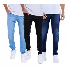 Kit 3 Calça Jeans Masculina Skinny Direto Da Fábrica