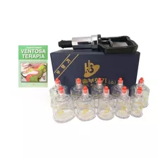 Kit Ventosa Para Acupuntura Com 10 Copos + Livro