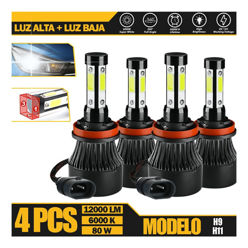 W Kit De Faros Led 14000lm 80w 9006 Luz Baja Para Chevrolet Chevrolet Monte Carlo