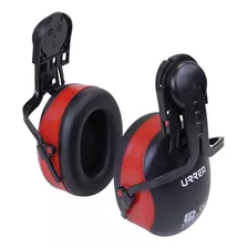 Orejera Montable Para Casco Urrea Reducción De Ruido 30 Db Color Negro Y Rojo