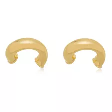 Brinco Piercing Fake Liso Orelha Cartilagem Folheado Em Ouro