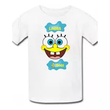 Camiseta Personalizada Infantil Festa Bob Esponja