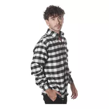 Camisa De Hombre Leñadora Cuadros Manga Larga Media Estacion