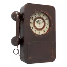 Reloj De Pared De Teléfono Antiguo Retro Caja Fuerte O...