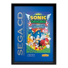 Quadro Sonic Origins Sega Cd Mega Drive Tectoy Br A3 33x45cm