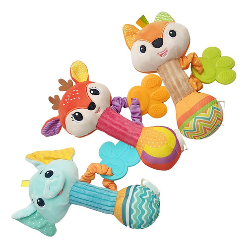 * Chocalhos Para Conjunto De Três Brinquedos Extra Macios *