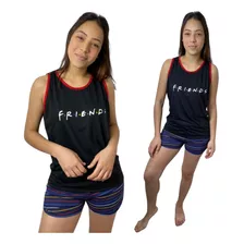 Pijama Feminino Curto Verão Baby Doll Promoção Shorts Blusa