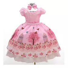 Vestido Bebe Menina Infantil Jardim Encantado Roupa Festa Lu