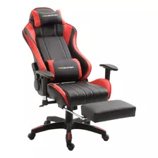 Cadeira Gamer Reclinável Couro Sintético Preto E Vermelho