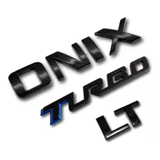 Acessório Emblemas Onix Turbo Lt Preto Chevrolet Onix Plus