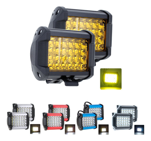 Par Faros 24 Led Auxiliar Dually Con Estrobo 4x4 72w F1 Foto 8