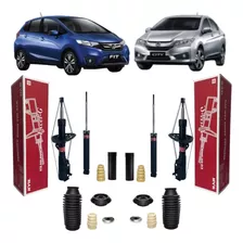 Kit 4 Amortecedores Original Kayaba Honda City Fit 2017 2018