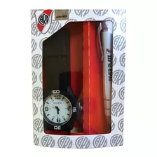 Reloj Superdeportivo River Plate Y Boligrafo En Caja