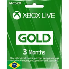 Xbox Live Gold 3 Meses (br)