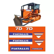 Kit Adesivos Trator De Esteira Compatível Com Fiatallis 7d Cor Adesivo Emblema Gráfico 7d