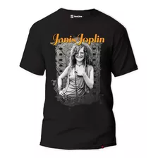 Camiseta Rock Janis Face Smiling Joplin