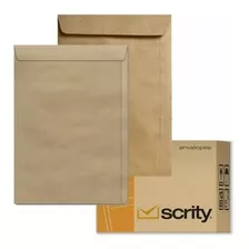 Envelope Metade A4 18,5x24,8 Cm Skn 24 Pardo 250 Un Scrity Cor Kraft/pardo/marrom