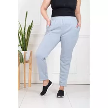 Pantalón Jogging Frisado Dama Mujer Con Elástico Recto