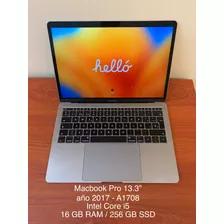 Macbook Pro 13.3 2017 A1708 / Intel I5 / 16 Ram / 256 Ssd 