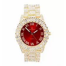 Reloj Bling-ed Out De Metal Redondo Para Hombre En Color En 