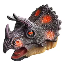 Fantoche De Mão De Dinossauro De Triceratops Cinza