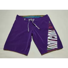 Bermuda Surf Playa Volcom Talla 5/9/27 Color Morado Elaistan