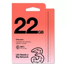 Chip 5g Global +70 Países - 22gb - 30 Dias - Three