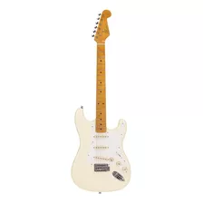 Guitarra Eléctrica Sx Vintage Series Fst-57 Stratocaster De Tilo 2000 Vintage White Brillante Con Diapasón De Arce