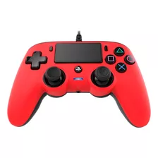 Control Joystick Nacon Wired Compact Controller For Ps4 Negro Y Rojo