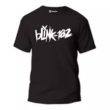 Camiseta Blink 182 Rock Band Logo Writted Tradicional