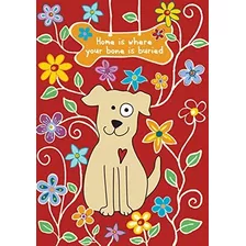 Toland Jardín De Hueso De Perro Rojo 28 X 40 Pulgadas Decora