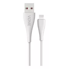 Cable Para iPhone Vidvie Color Blanco