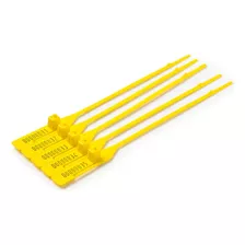 500 Lacres Segurança Escadinha Numerados 30 Cm Amarelo