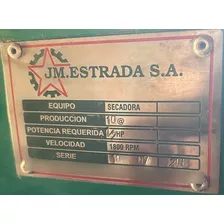 Secadora Manual Cafe. 10@. 1/2 Hp. Jm. Estrada. 1800 Rpm.