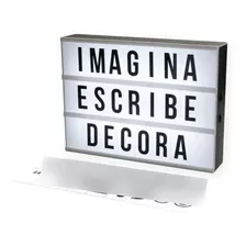 Tablero Led Grande Con Letras Aviso Cinema Con Cable Cajaluz