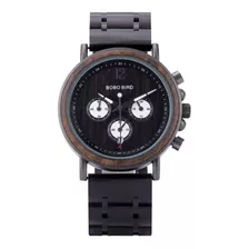 Reloj De Madera Bobo Bird Original Negro Y Café Oscuro P0